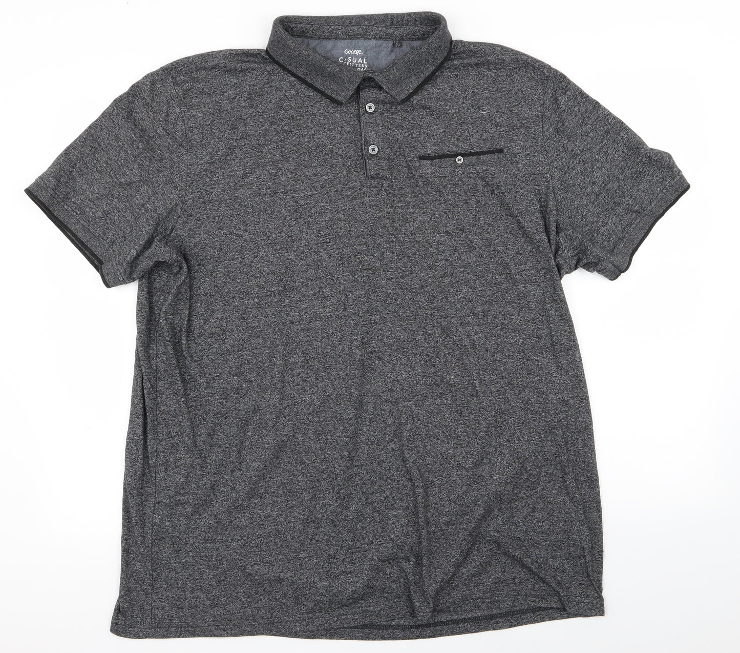Asda George Mens Black    Polo Size 2XL