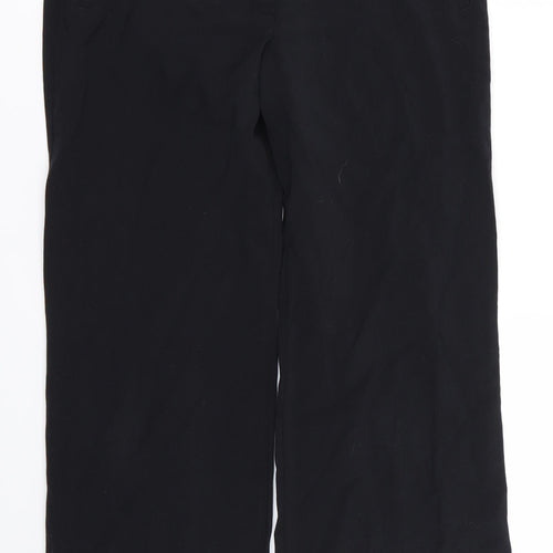 m&s Womens Black   Trousers  Size 10 L28 in