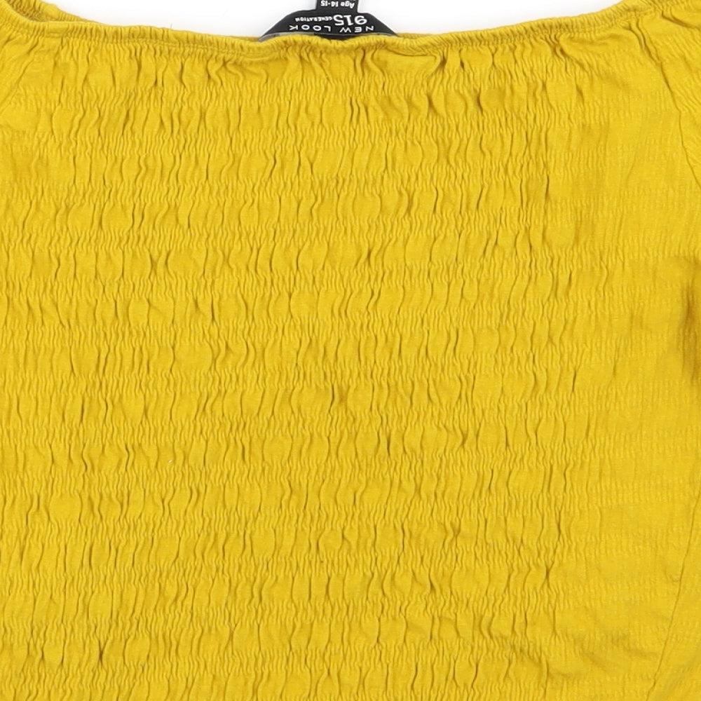 New Look Girls Yellow   Basic T-Shirt Size 14-15 Years