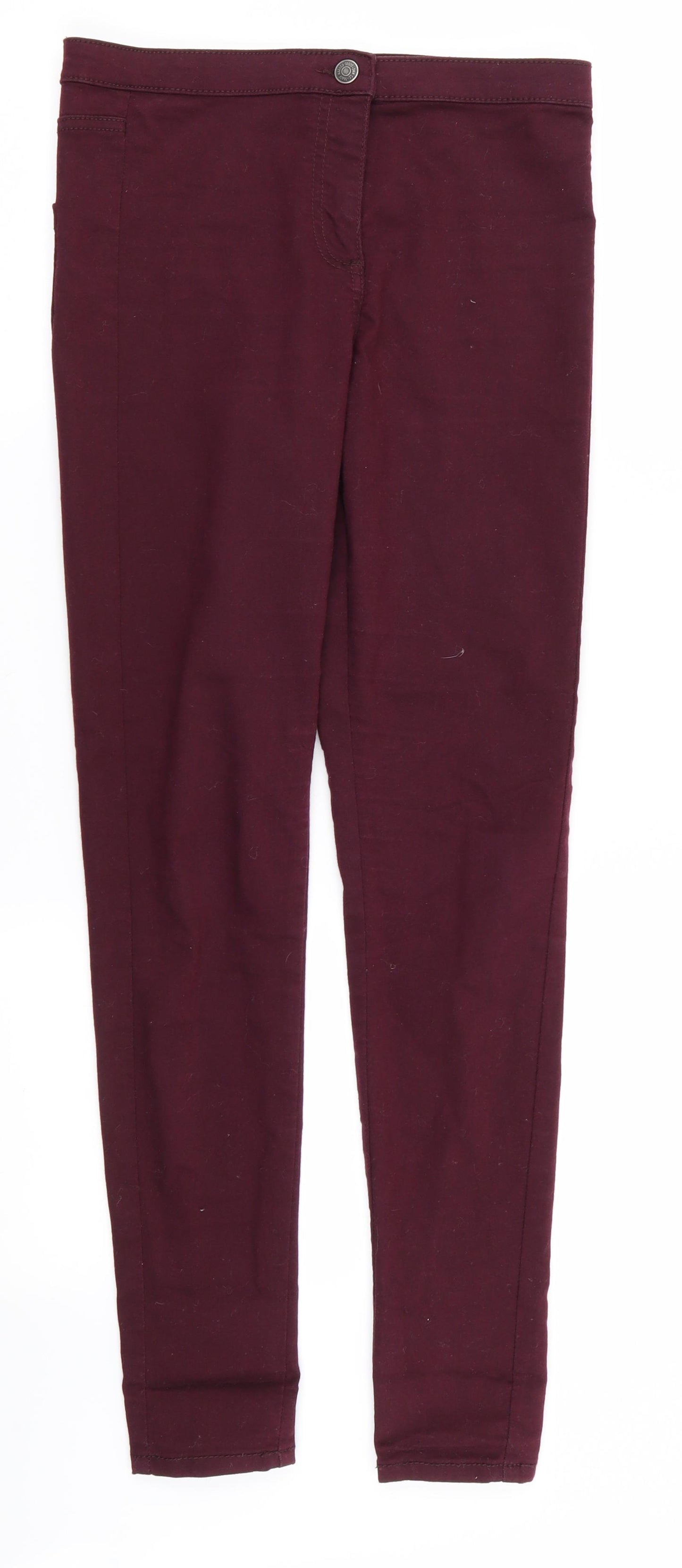 DENIM AND CO Womens Red   Skinny Jeans Size 8 L27 in