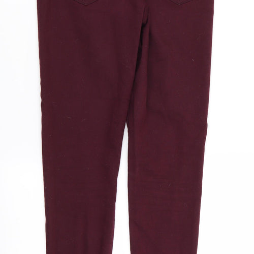 DENIM AND CO Womens Red   Skinny Jeans Size 8 L27 in