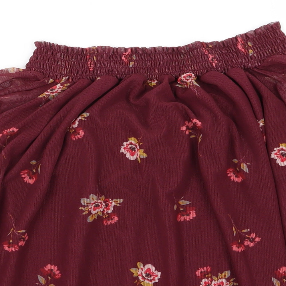 New Look Girls Purple Floral  Basic Blouse Size 12-13 Years