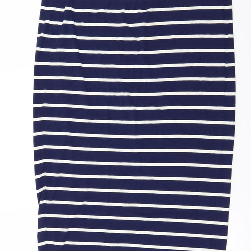 Jane Norman Womens Blue Striped  Straight & Pencil Skirt Size 8  - Stretch waistband