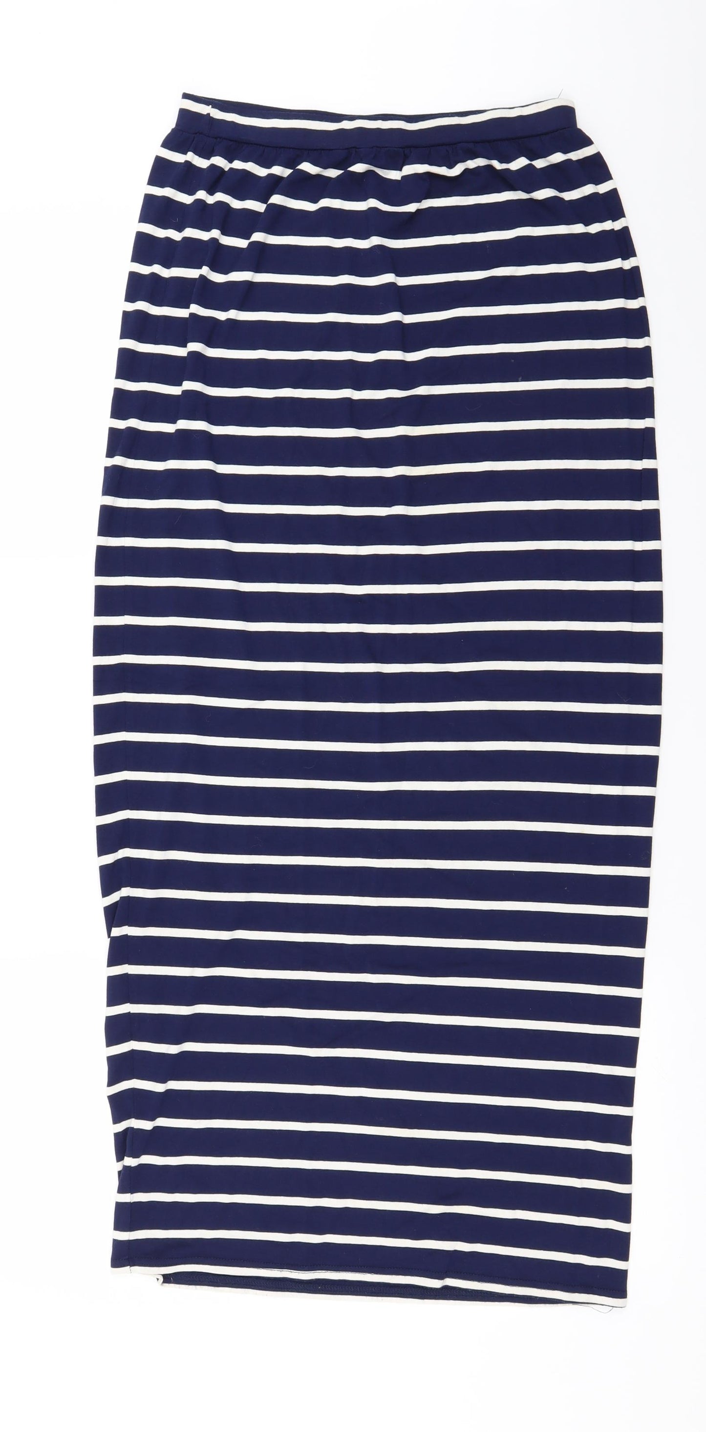 Jane Norman Womens Blue Striped  Straight & Pencil Skirt Size 8  - Stretch waistband