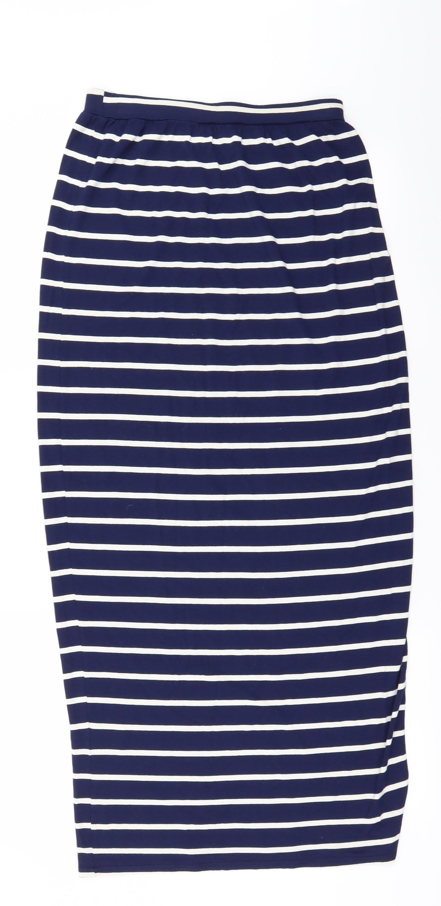Jane Norman Womens Blue Striped  Straight & Pencil Skirt Size 8  - Stretch waistband
