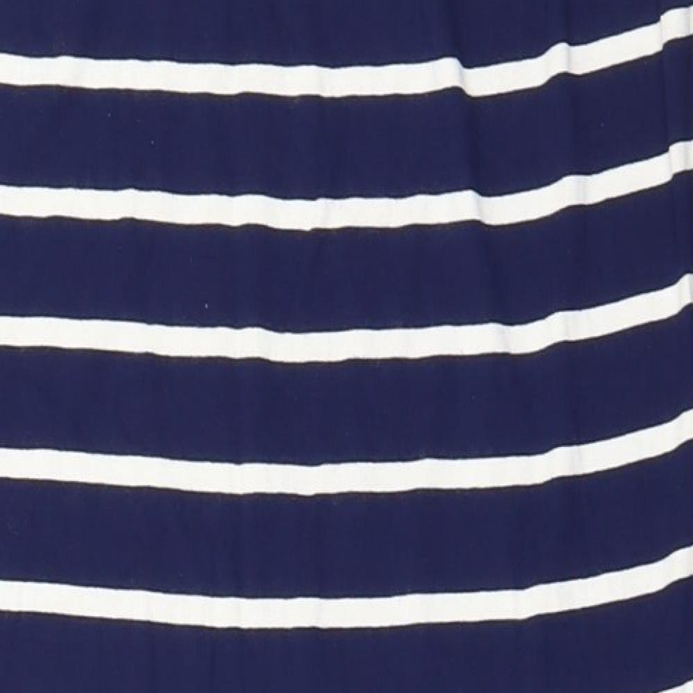 Jane Norman Womens Blue Striped  Straight & Pencil Skirt Size 8  - Stretch waistband