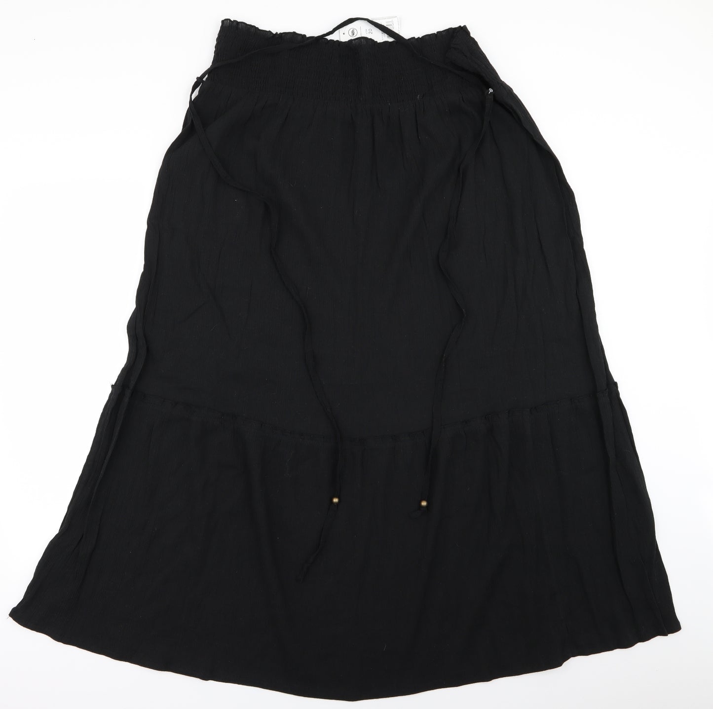 Asda George Womens Black   Maxi Skirt Size 20  - Stretch waistband