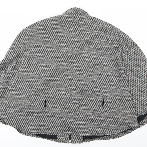 great plans Womens Black Houndstooth  Pullover Jumper Size M  - comes with belt/poncho
