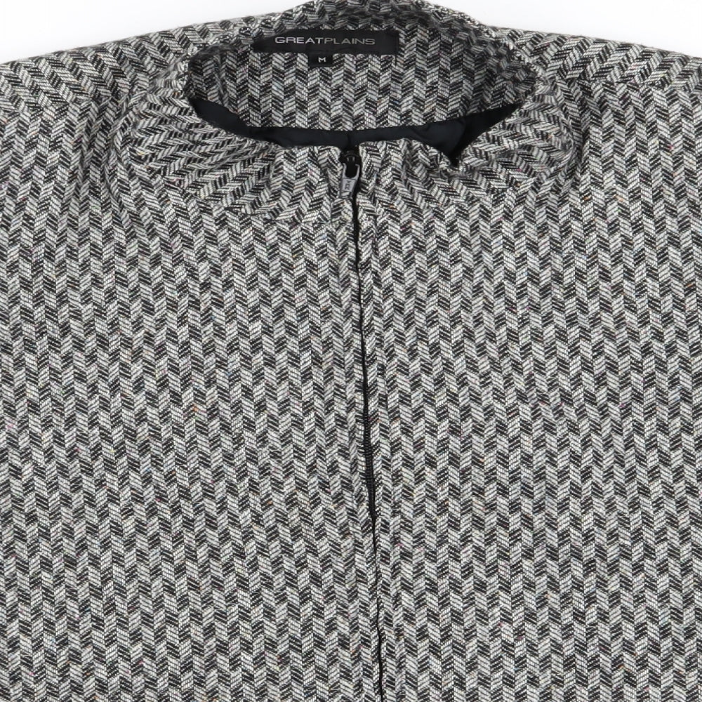 great plans Womens Black Houndstooth  Pullover Jumper Size M  - comes with belt/poncho