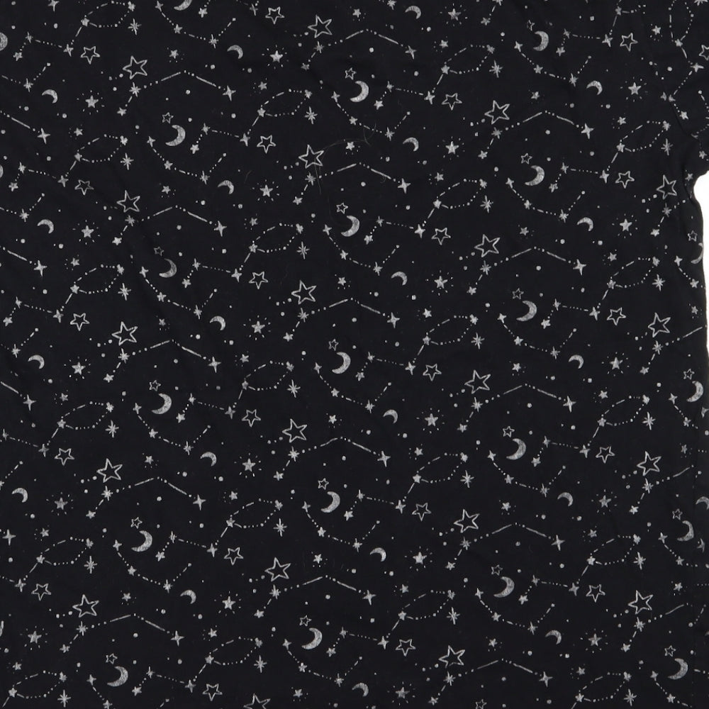 Primark Womens Black Geometric  Basic T-Shirt Size 12