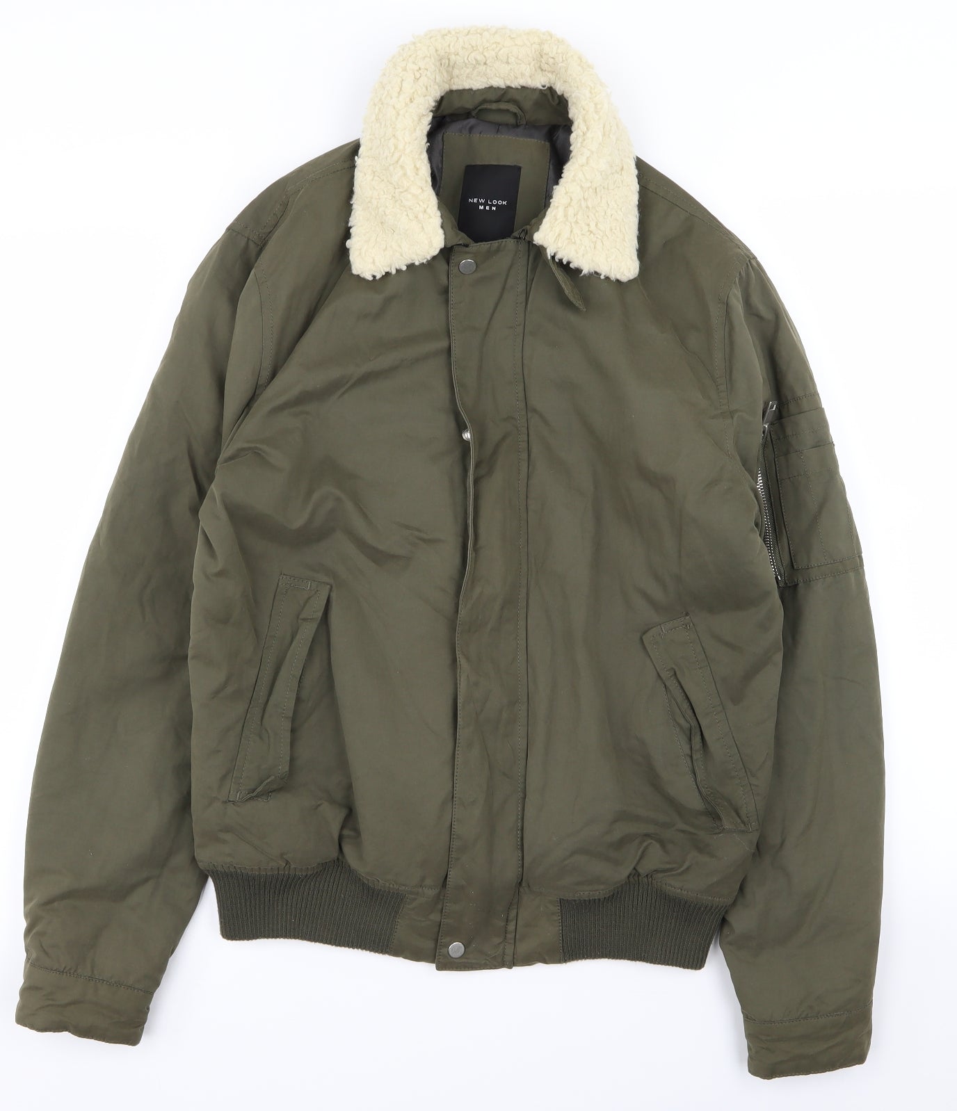new look men Mens Green   Bomber Jacket Coat Size M