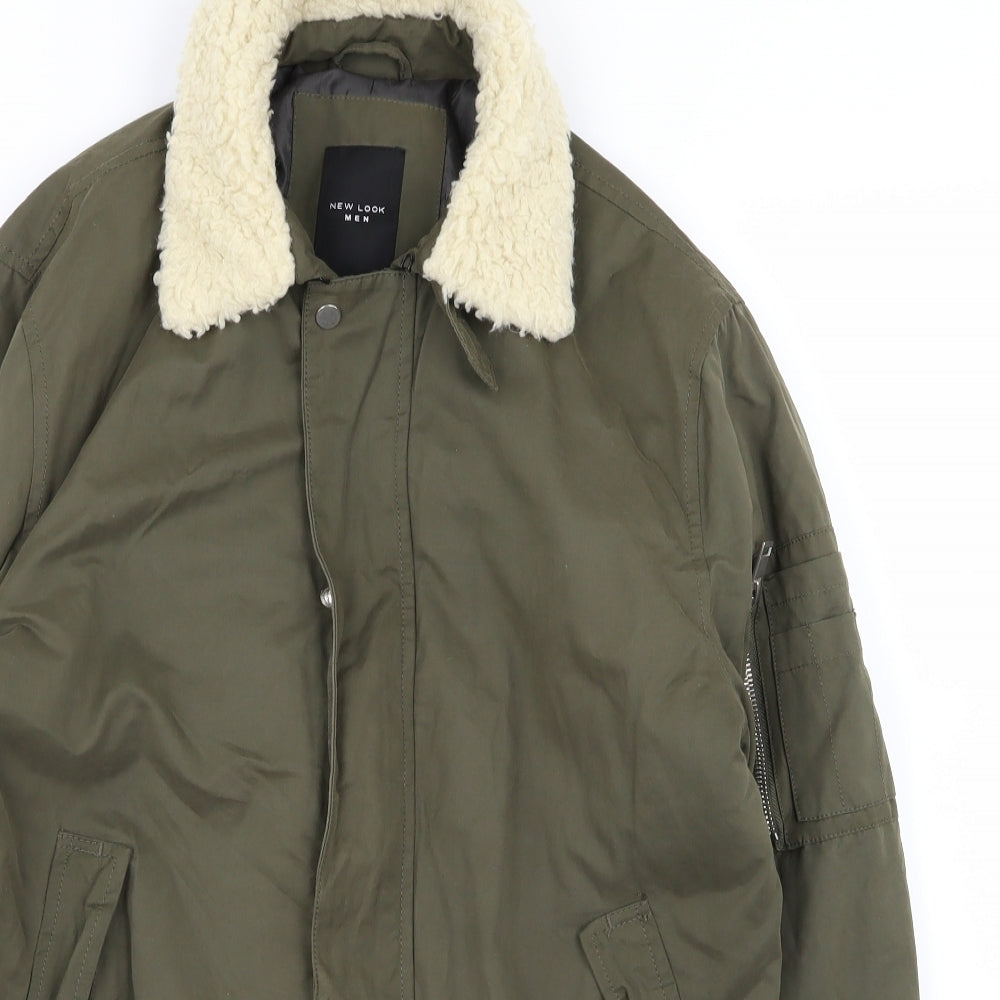 new look men Mens Green   Bomber Jacket Coat Size M