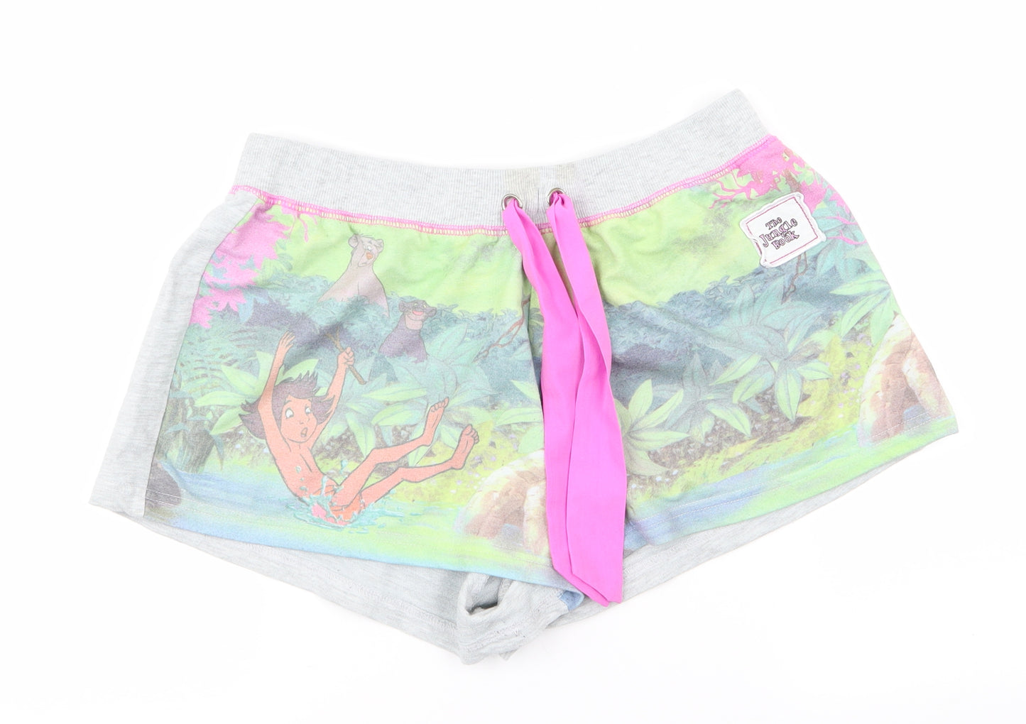 Primark Womens Multicoloured Floral  Hot Pants Shorts Size 12 - The Jungle Book