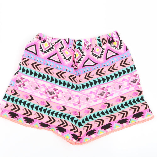 Candy Girls Multicoloured Geometric  Hot Pants Shorts Size 9 Years