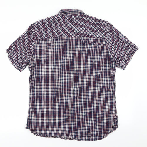 Firetrap Mens Blue Check   Button-Up Size L