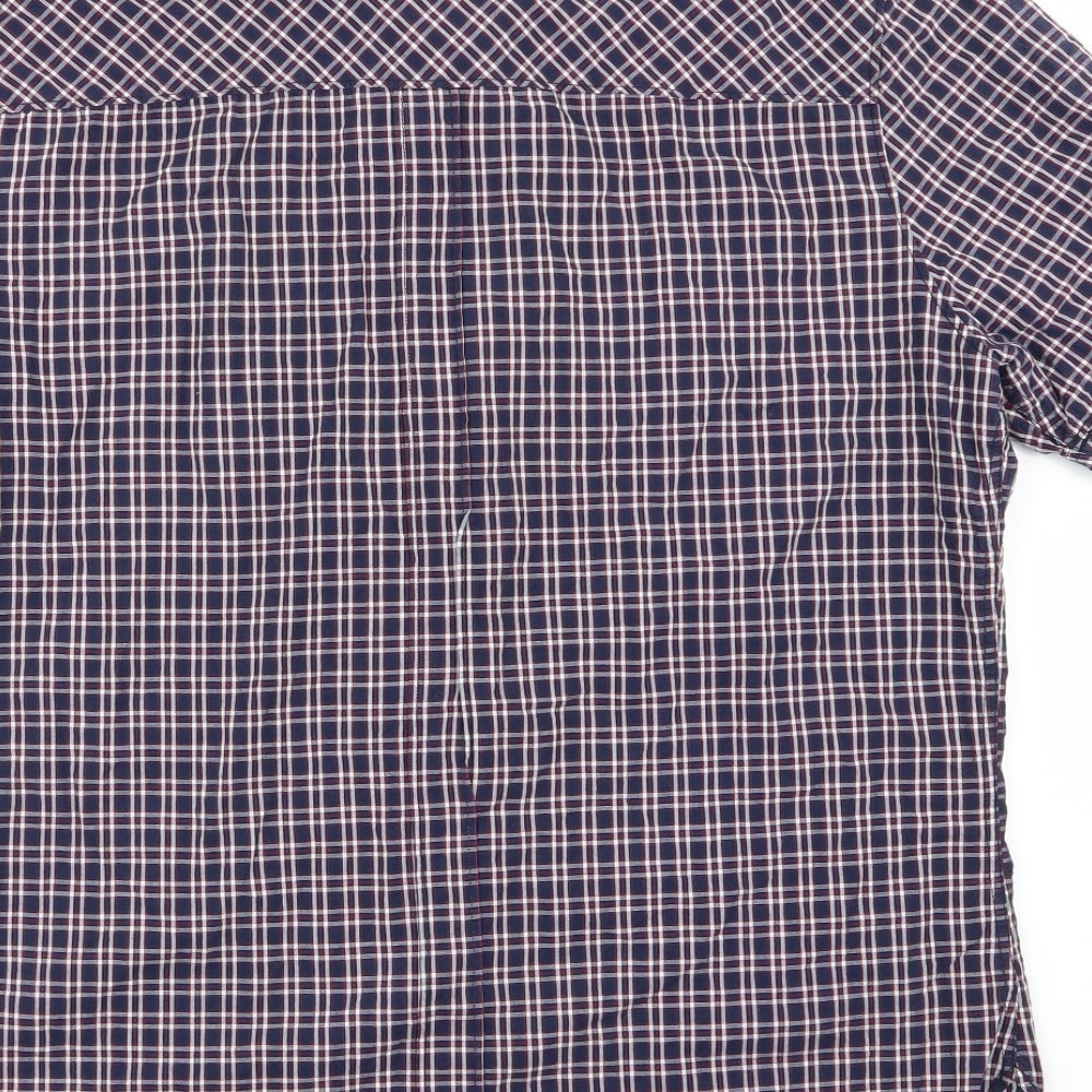 Firetrap Mens Blue Check   Button-Up Size L