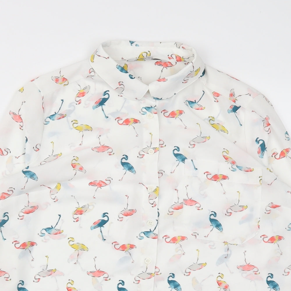 next  Womens Multicoloured Animal Print  Basic Button-Up Size 8