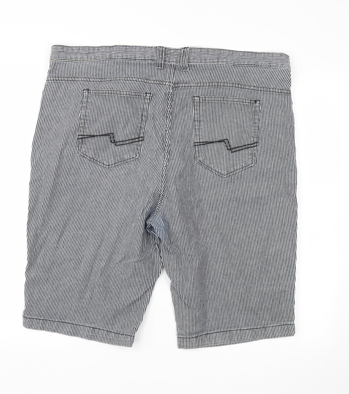 George Mens Blue Striped  Cargo Shorts Size 40