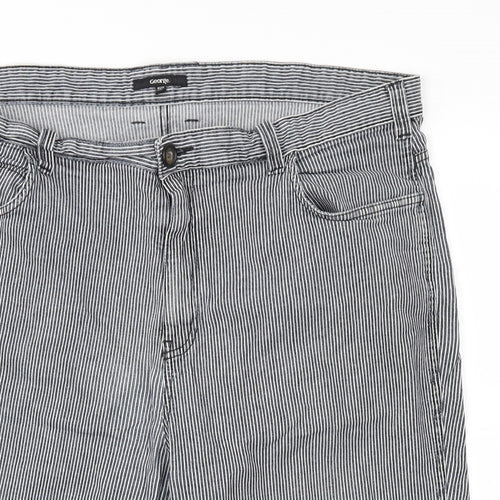 George Mens Blue Striped  Cargo Shorts Size 40