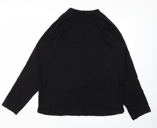 Front view of Virgin Atlantic men’s black t-shirt, size M