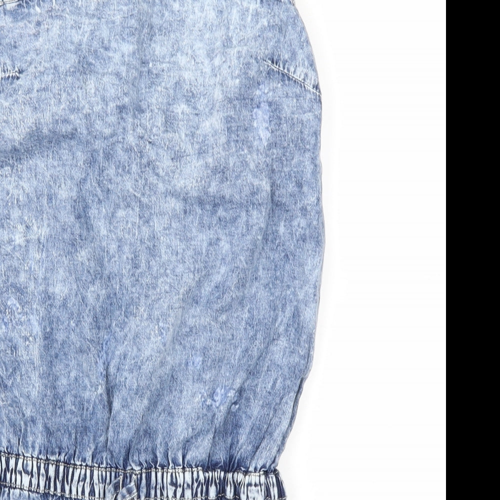 Denim & Co. Womens Blue   Playsuit One-Piece Size 10
