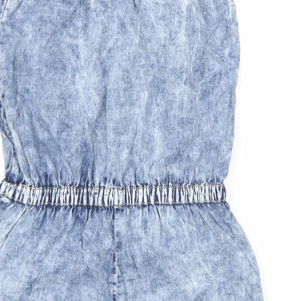 Denim & Co. Womens Blue   Playsuit One-Piece Size 10