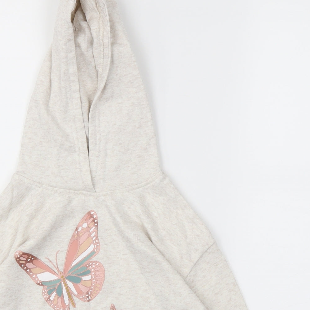 Primark Girls Ivory Animal Print  Pullover Jumper Size 6-7 Years
