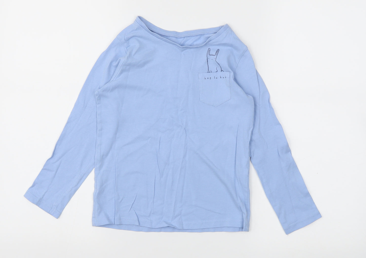 George Girls Blue   Basic T-Shirt Size 6-7 Years