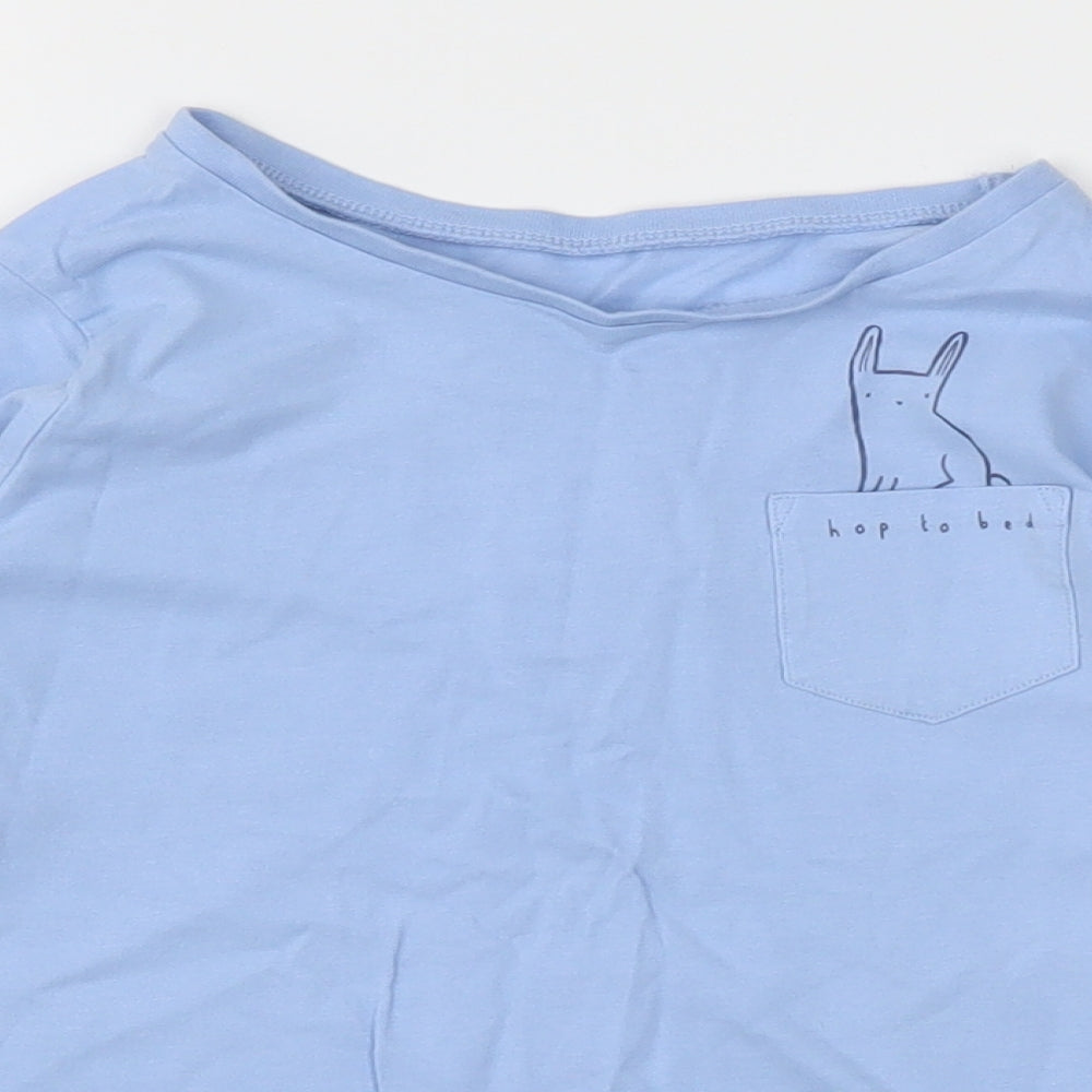 George Girls Blue   Basic T-Shirt Size 6-7 Years