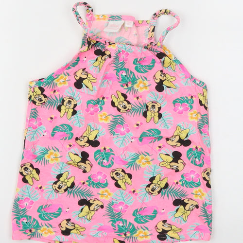 Primark Girls Pink Animal Print  Basic T-Shirt Size 7-8 Years