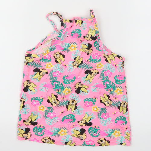 Primark Girls Pink Animal Print  Basic T-Shirt Size 7-8 Years