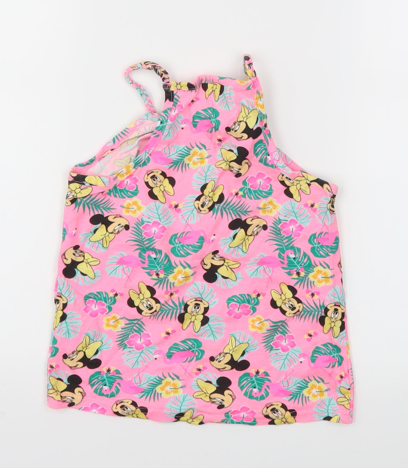 Primark Girls Pink Animal Print  Basic T-Shirt Size 7-8 Years