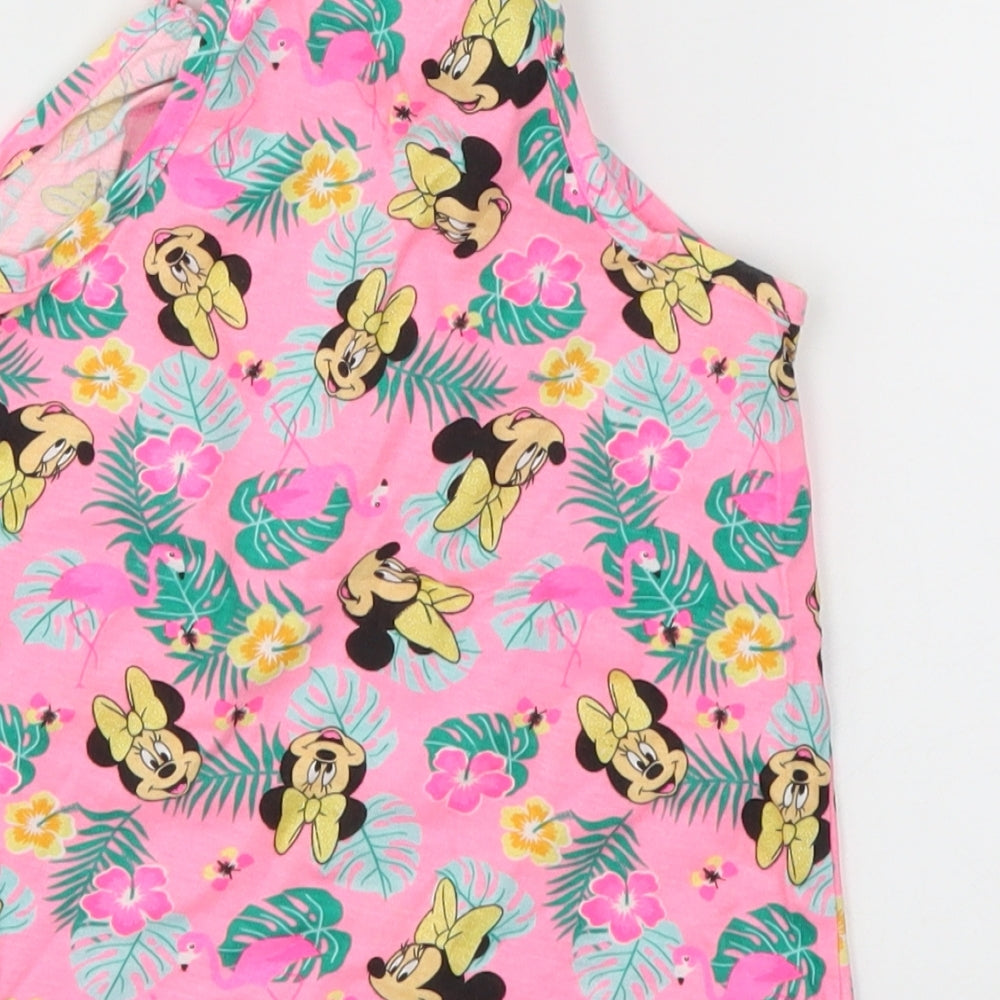 Primark Girls Pink Animal Print  Basic T-Shirt Size 7-8 Years