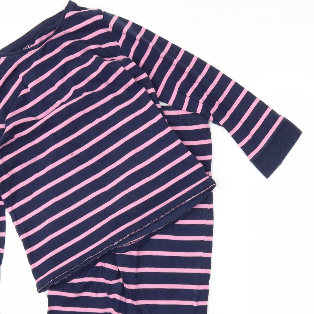 F&F Girls Blue Striped  Basic T-Shirt Size 7-8 Years