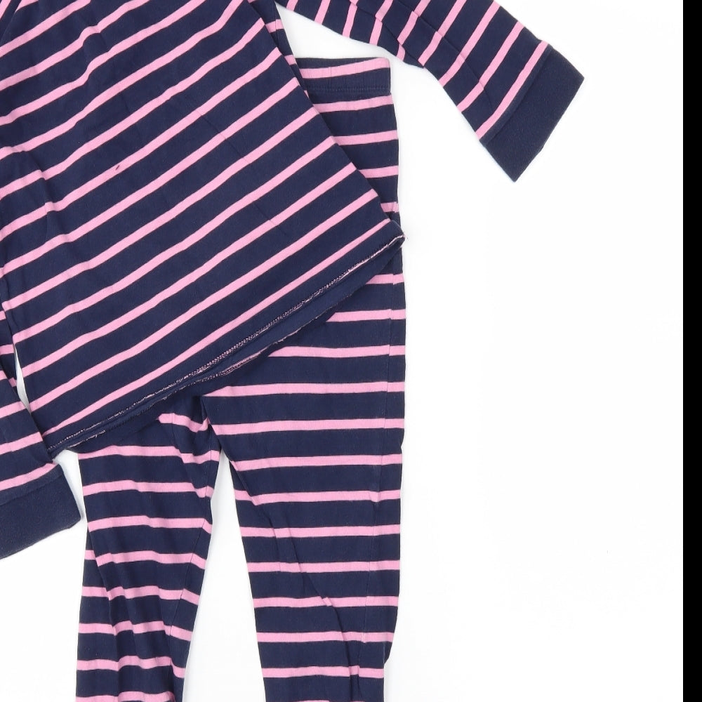 F&F Girls Blue Striped  Basic T-Shirt Size 7-8 Years
