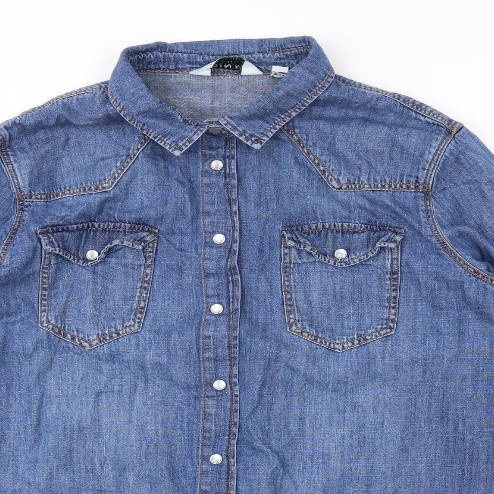 DENIM  Womens Blue   Basic T-Shirt Size 16