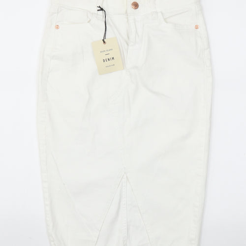 River Island Womens White   A-Line Skirt Size 8