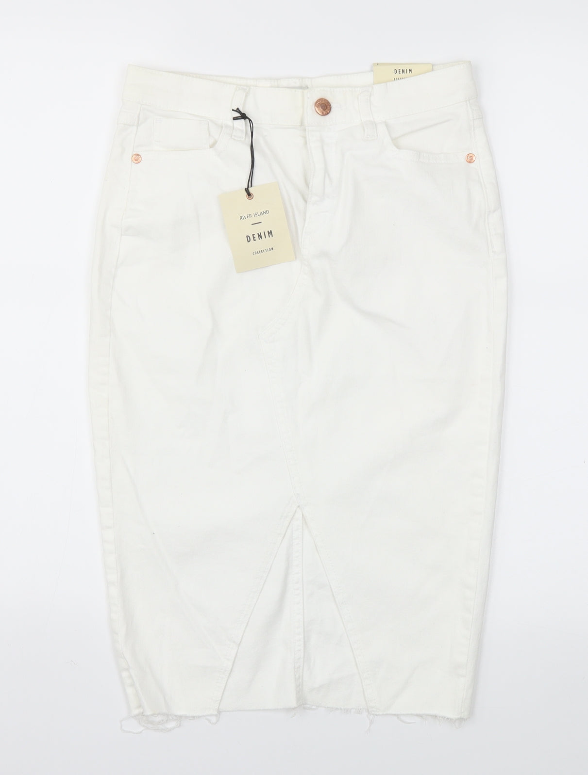 River Island Womens White   A-Line Skirt Size 8