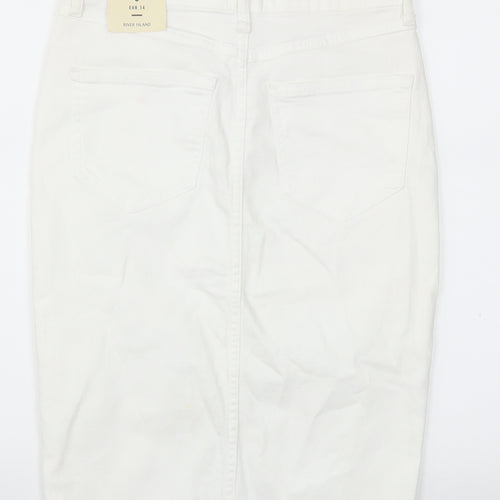 River Island Womens White   A-Line Skirt Size 8