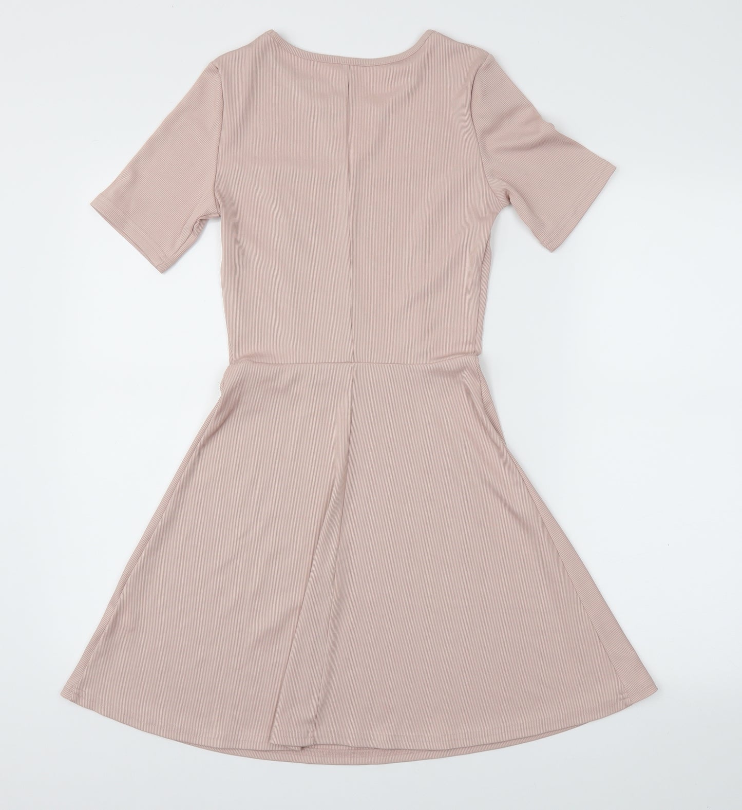 H&M Womens Pink Houndstooth  Fit & Flare  Size 6