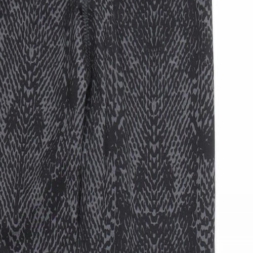H&M Womens Black Animal Print  Capri Trousers Size XS L24 in - Stretch waistband
