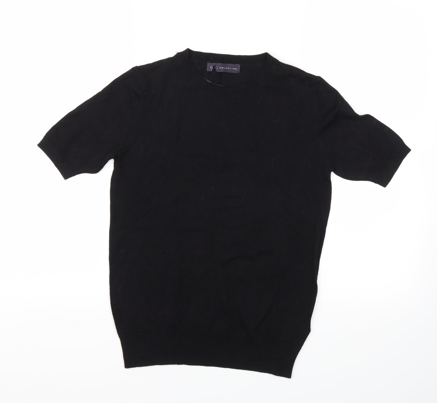 M&S Womens Black   Basic T-Shirt Size 6