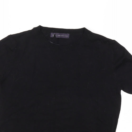 M&S Womens Black   Basic T-Shirt Size 6