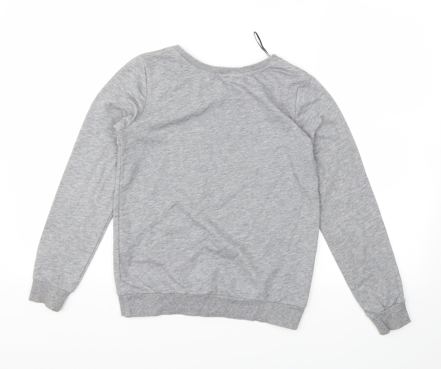 H&M Girls Grey Floral  Pullover Jumper Size 10-11 Years
