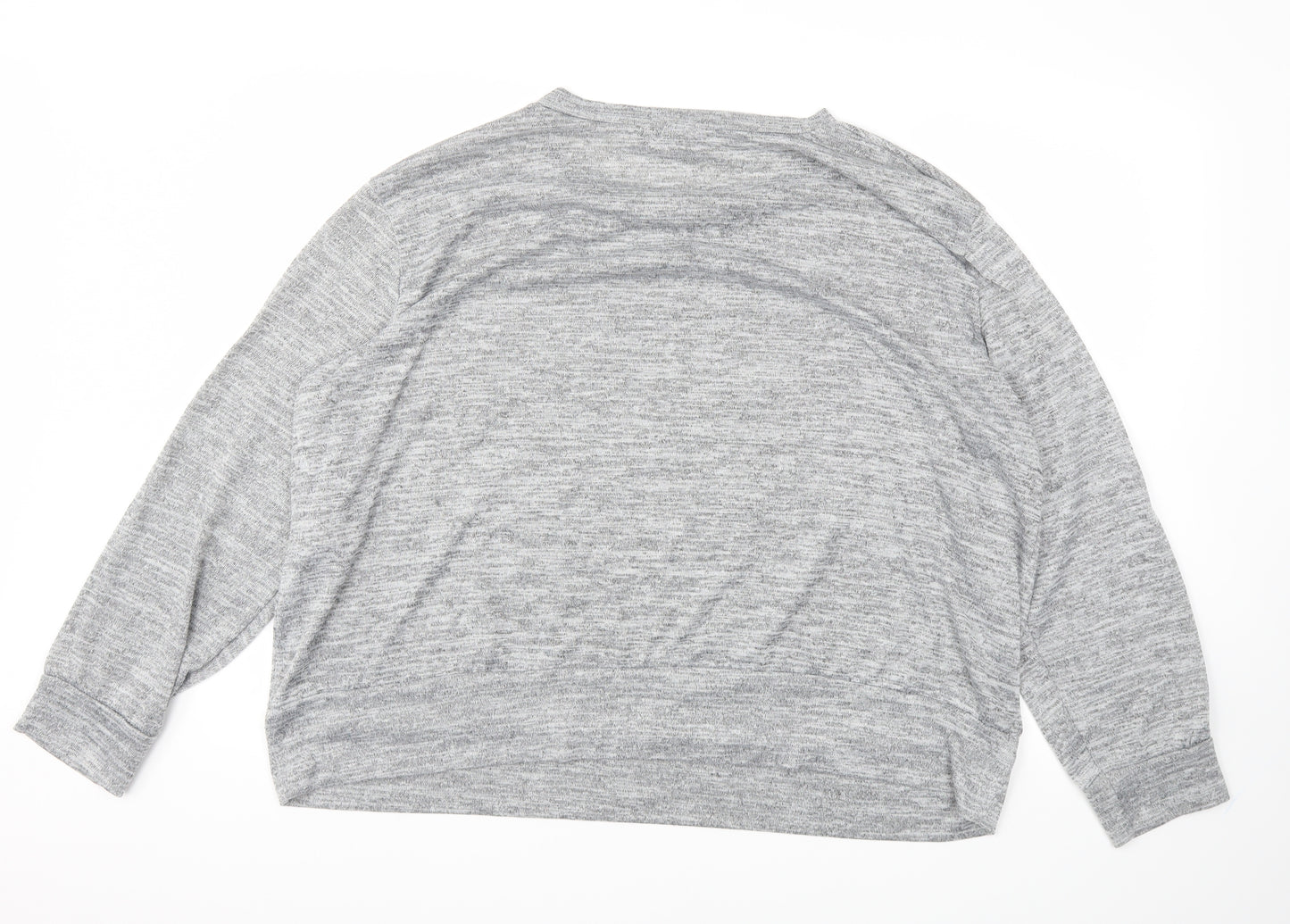 New Look Womens Grey Floral  Pullover Jumper Size 28
