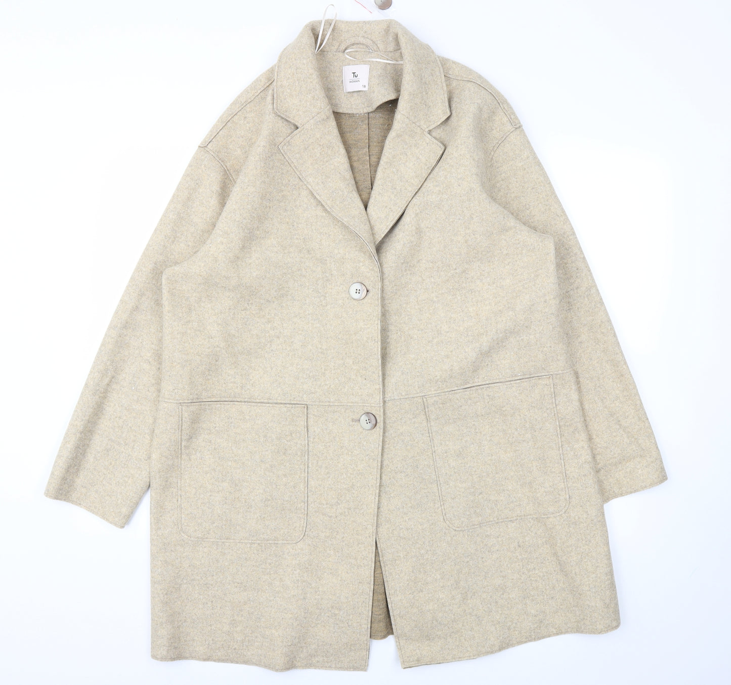 TU Womens Ivory   Jacket Coat Size 18