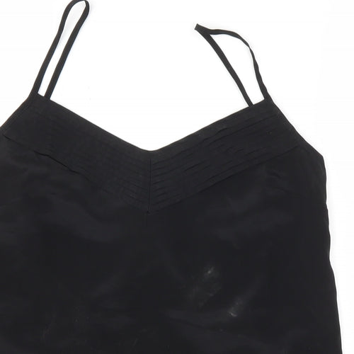 Miss Selfridge Womens Black Houndstooth  Basic Blouse Size 6