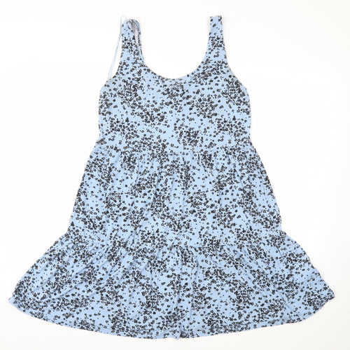 F&F Womens Blue Floral  Fit & Flare  Size 8