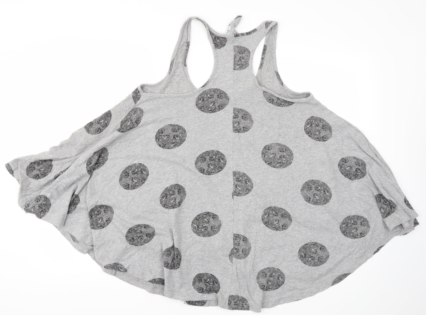 DENIM&CO  Womens Grey Polka Dot  Basic T-Shirt Size 12