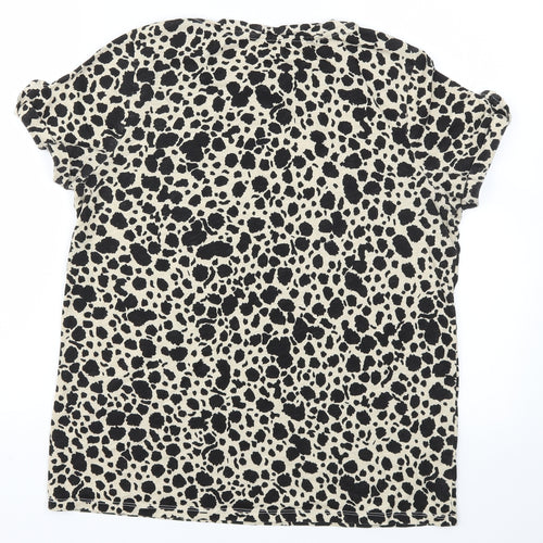 River Island Womens Brown Animal Print  Basic T-Shirt Size 10